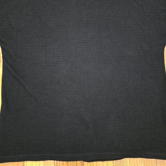 We the Free People Kitty Sz L Thermal Mock Cowl Neck Tunic Pullover Black - Picture 5 of 12